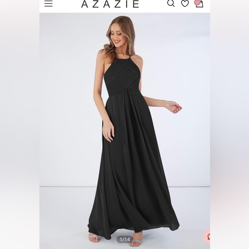 Azazie Ginger Black Bridesmaids Dress